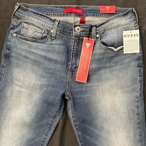 Guess Blue Slim Straight Jeans with Vintage Fade size 32X32 stretch